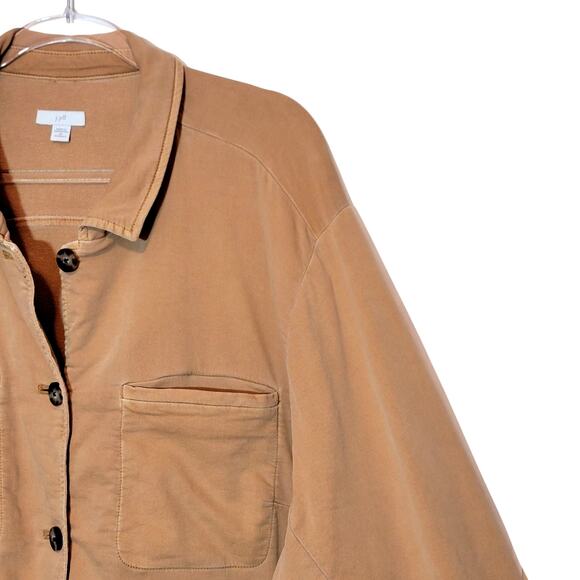 J. Jill Anorak Utility Jacket Button Front Drawstring Waist Tan 3X Chic Casual - Picture 4 of 16